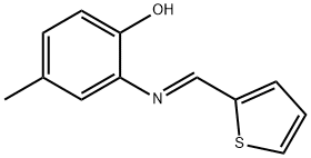 4-methyl-2-[(2-thienylmethylene)amino]phenol Struktur