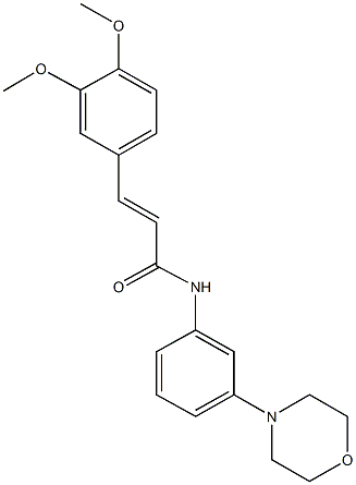 3-(3,4-dimethoxyphenyl)-N-[3-(4-morpholinyl)phenyl]acrylamide Struktur