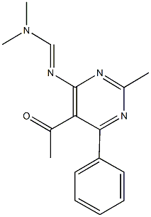 N'-(5-acetyl-2-methyl-6-phenyl-4-pyrimidinyl)-N,N-dimethylimidoformamide Struktur