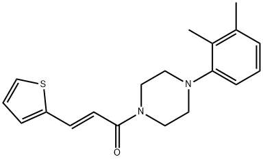 1-(2,3-dimethylphenyl)-4-[3-(2-thienyl)acryloyl]piperazine Struktur