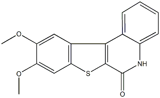 9,10-dimethoxy[1]benzothieno[2,3-c]quinolin-6(5H)-one Struktur