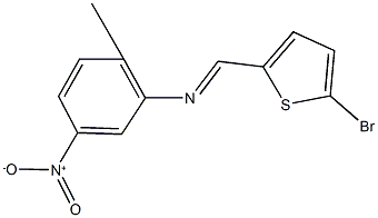 N-[(5-bromo-2-thienyl)methylene]-2-methyl-5-nitroaniline Struktur