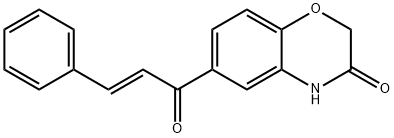 6-cinnamoyl-2H-1,4-benzoxazin-3(4H)-one Struktur