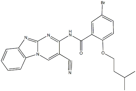 5-bromo-N-(3-cyanopyrimido[1,2-a]benzimidazol-2-yl)-2-(isopentyloxy)benzamide Struktur