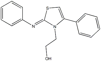 2-(4-phenyl-2-(phenylimino)-1,3-thiazol-3(2H)-yl)ethanol Struktur