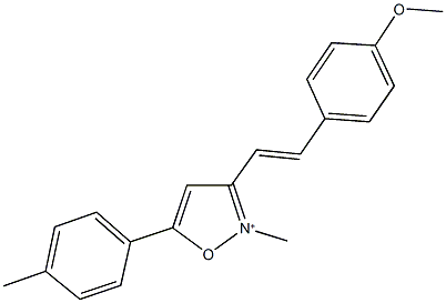 3-[2-(4-methoxyphenyl)vinyl]-2-methyl-5-(4-methylphenyl)isoxazol-2-ium Struktur