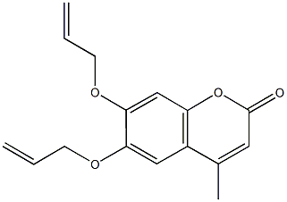 6,7-bis(allyloxy)-4-methyl-2H-chromen-2-one Struktur