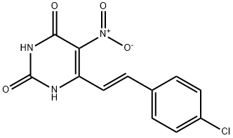 6-[2-(4-chlorophenyl)vinyl]-5-nitro-2,4(1H,3H)-pyrimidinedione Struktur