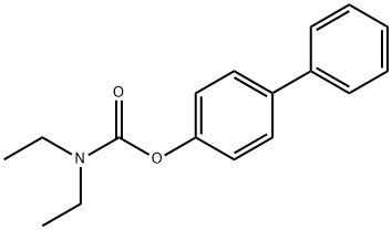 [1,1'-biphenyl]-4-yl diethylcarbamate Struktur