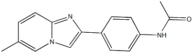 N-[4-(6-methylimidazo[1,2-a]pyridin-2-yl)phenyl]acetamide Struktur