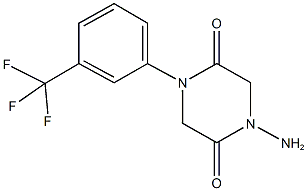 1-amino-4-[3-(trifluoromethyl)phenyl]-2,5-piperazinedione Struktur