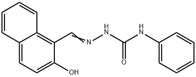 2-hydroxy-1-naphthaldehyde N-phenylsemicarbazone Struktur