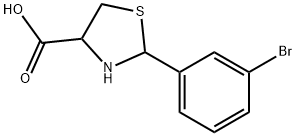 2-(3-BROMOPHENYL)-1,3-THIAZOLIDINE-4-CARBOXYLIC ACID Struktur