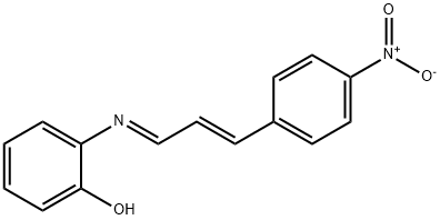 2-[(3-{4-nitrophenyl}-2-propenylidene)amino]phenol Struktur