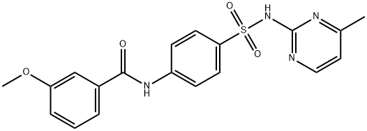 3-methoxy-N-(4-{[(4-methyl-2-pyrimidinyl)amino]sulfonyl}phenyl)benzamide Struktur