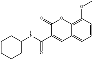 N-cyclohexyl-8-methoxy-2-oxo-2H-chromene-3-carboxamide Struktur