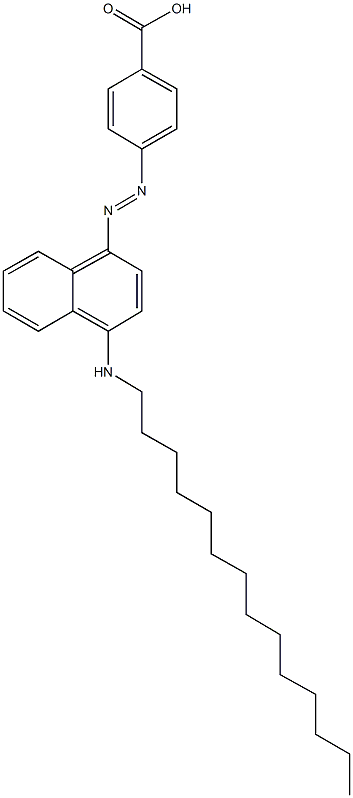 4-{[4-(tetradecylamino)-1-naphthyl]diazenyl}benzoic acid Struktur