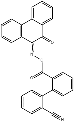 2'-({[(10-oxo-9(10H)-phenanthrenylidene)amino]oxy}carbonyl)[1,1'-biphenyl]-2-carbonitrile Struktur