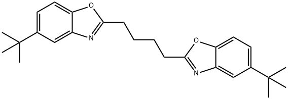 5-tert-butyl-2-[4-(5-tert-butyl-1,3-benzoxazol-2-yl)butyl]-1,3-benzoxazole Struktur