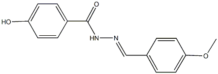 4-hydroxy-N'-(4-methoxybenzylidene)benzohydrazide Struktur