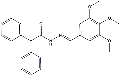 2,2-diphenyl-N'-(3,4,5-trimethoxybenzylidene)acetohydrazide Struktur