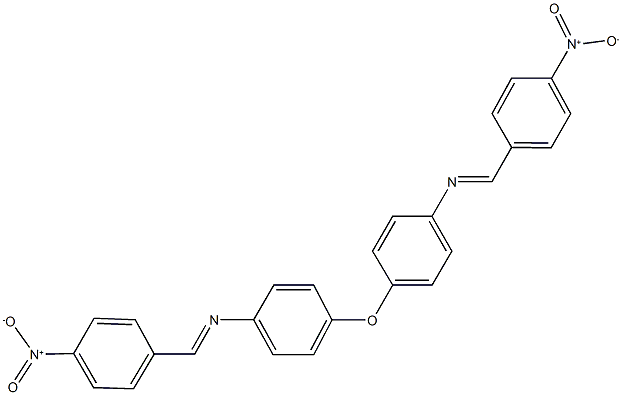 N-(4-nitrobenzylidene)-4-{4-[(4-nitrobenzylidene)amino]phenoxy}aniline Struktur