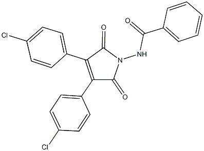 N-[3,4-bis(4-chlorophenyl)-2,5-dioxo-2,5-dihydro-1H-pyrrol-1-yl]benzamide Struktur