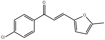 1-(4-chlorophenyl)-3-(5-methyl-2-furyl)-2-propen-1-one Struktur