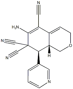 6-amino-8-(3-pyridinyl)-8,8a-dihydro-1H-isochromene-5,7,7(3H)-tricarbonitrile Struktur