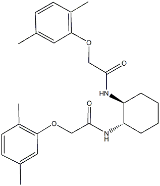 2-(2,5-dimethylphenoxy)-N-(2-{[(2,5-dimethylphenoxy)acetyl]amino}cyclohexyl)acetamide Struktur