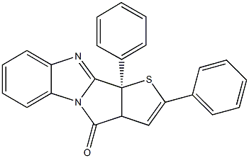 2,10b-diphenyl-3a,10b-dihydro-4H-thieno[2',3':3,4]pyrrolo[1,2-a]benzimidazol-4-one Struktur