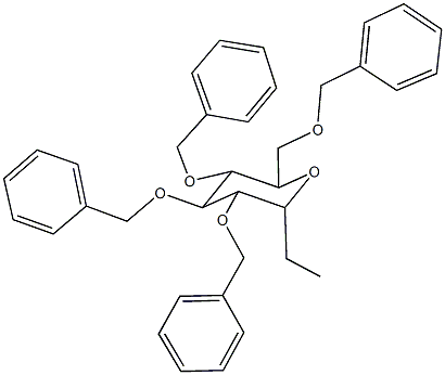 3,4,5-tris(benzyloxy)-2-[(benzyloxy)methyl]-6-ethyltetrahydro-2H-pyran Struktur