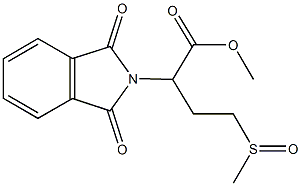 methyl 2-(1,3-dioxo-1,3-dihydro-2H-isoindol-2-yl)-4-(methylsulfinyl)butanoate Struktur