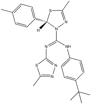 N-(4-tert-butylphenyl)-5-methyl-2-(4-methylphenyl)-N'-(5-methyl-1,3,4-thiadiazol-2-yl)-1,3,4-thiadiazole-3(2H)-carboximidamide Struktur