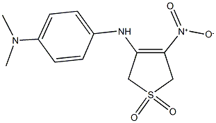 N~1~,N~1~-dimethyl-N~4~-(4-nitro-1,1-dioxido-2,5-dihydro-3-thienyl)-1,4-benzenediamine Struktur