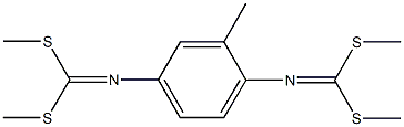 dimethyl 4-{[bis(methylsulfanyl)methylene]amino}-2-methylphenyldithioimidocarbonate Struktur