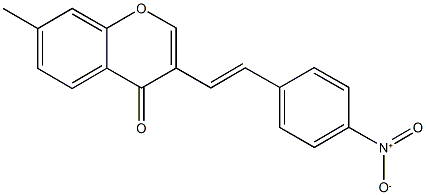 3-(2-{4-nitrophenyl}vinyl)-7-methyl-4H-chromen-4-one Struktur