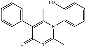 1-(2-hydroxyphenyl)-2,6-dimethyl-5-phenyl-4(1H)-pyrimidinone Struktur