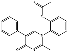 2-(2,6-dimethyl-4-oxo-5-phenyl-1(4H)-pyrimidinyl)phenyl acetate Struktur