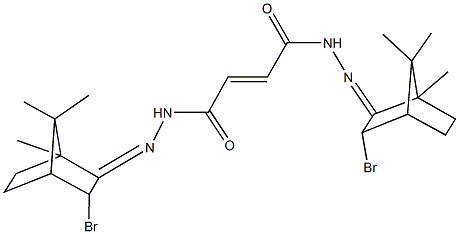 N'~1~,N'~4~-bis(3-bromo-1,7,7-trimethylbicyclo[2.2.1]hept-2-ylidene)-2-butenedihydrazide Struktur