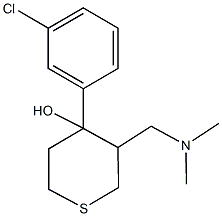 4-(3-chlorophenyl)-3-[(dimethylamino)methyl]tetrahydro-2H-thiopyran-4-ol Struktur