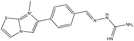 6-(4-{2-[amino(imino)methyl]carbohydrazonoyl}phenyl)-7-methylimidazo[2,1-b][1,3]thiazol-7-ium Struktur