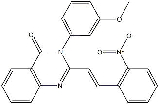 2-(2-{2-nitrophenyl}vinyl)-3-(3-methoxyphenyl)-4(3H)-quinazolinone Struktur