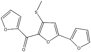 2-furyl[3-(methylsulfanyl)-2',5-bifur-2-yl]methanone Struktur