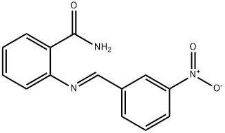 2-({3-nitrobenzylidene}amino)benzamide Struktur