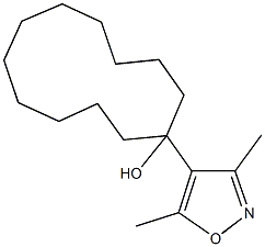 1-(3,5-dimethyl-4-isoxazolyl)cyclododecanol Struktur