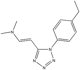 N-{2-[1-(4-ethylphenyl)-1H-tetraazol-5-yl]vinyl}-N,N-dimethylamine Struktur