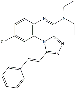 8-chloro-N,N-diethyl-1-(2-phenylvinyl)[1,2,4]triazolo[4,3-a]quinoxalin-4-amine Struktur