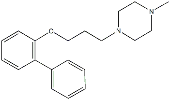 1-[3-([1,1'-biphenyl]-2-yloxy)propyl]-4-methylpiperazine Struktur