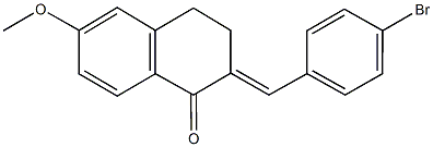 2-(4-bromobenzylidene)-6-methoxy-3,4-dihydro-1(2H)-naphthalenone Struktur